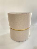 Puff decorativo para sala de estar quarto escritório com cinta - Várias Cores