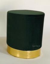 Puff decorativo para sala de estar quarto escritório com detalhes no rodapé - Verde Musgo Suede Puff decorativo para sala de estar quarto escritório com detalhes no rodapé - Verde Musgo Suede