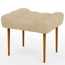 Puff Decorativo Para Sala De Estar Requinte L02 Linho Bege Escuro - Lyam Decor Puff Decorativo Para Sala De Estar Requinte L02 Linho Bege Escuro - Lyam Decor