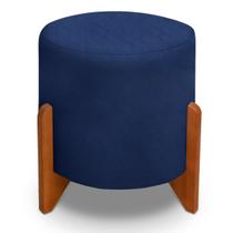 Puff Decorativo Para Sala De Estar Thor Suede Azul Marinho Puff Decorativo Para Sala De Estar Thor Suede Azul Marinho