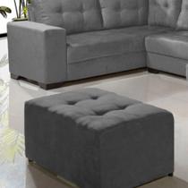 Puff Decorativo Para Sala Quarto Cinza