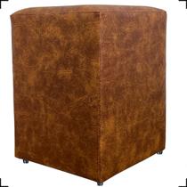 Puff Decorativo Para Sala Quarto Penteadeira Closet Assento Extra Confortável Dado Tecido Material Sintético