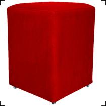 Puff Decorativo Para Sala Quarto Penteadeira Closet Assento Extra Confortável Dado Tecido Suede
