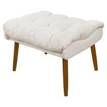 Puff Decorativo Para Sala Quarto Penteadeira Closet Assento Extra Confortável Sufler Tecido Linho Pés Palito