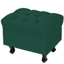 Puff Decorativo París Luis Xv L02 Capitone Suede Verde Musgo - Lyam Decor Puff Decorativo París Luis Xv L02 Capitone Suede Verde Musgo - Lyam Decor