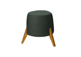 Puff Decorativo Pés Madeira Para Sala Quarto verde