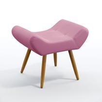 Puff Decorativo Polar Para Sala de Estar Sued Rosê Aradecor Puff Decorativo Polar Para Sala de Estar Sued Rosê Aradecor