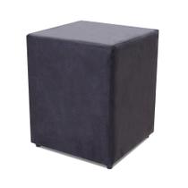 Puff Decorativo Quadrado material sintético Preto Puff Decorativo Quadrado material sintético Preto