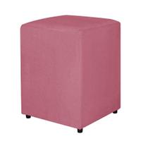 Puff Decorativo Quadrado Para Sala Suede Rosa - Belliv Decor