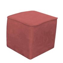 Puff Decorativo Quadrado Suede Rose -Bebêzin - Bebezin