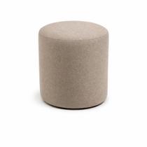 Puff decorativo redondo bege para sala e quarto Puff decorativo redondo bege para sala e quarto