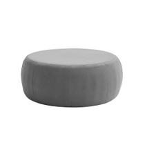 Puff Decorativo Redondo Golf 105x105cm Poliéster Cinza - Nexta Casa Puff Decorativo Redondo Golf 105x105cm Poliéster Cinza - Nexta Casa
