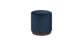 Puff Decorativo Redondo Itália - Tecido Azul Royal Puff Decorativo Redondo Itália - Tecido Azul Royal