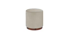 Puff Decorativo Redondo Itália - Tecido Creme Puff Decorativo Redondo Itália - Tecido Creme