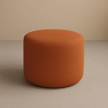 Puff Decorativo Redondo Orgânico Mono no tecido Boucle