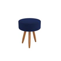 Puff Decorativo Redondo Sofisticado Sala De Estar Moderno Azul Marinho Puff Decorativo Redondo Sofisticado Sala De Estar Moderno Azul Marinho