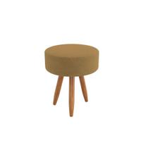 Puff Decorativo Redondo Sofisticado Sala de Estar Moderno