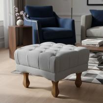 Puff Decorativo Retangular Duque Bouclé Premium Capitonê Cores Puff Decorativo Retangular Duque Bouclé Premium Capitonê Cores