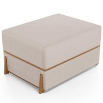 Puff Decorativo Retangular Para Sala de Estar Domus L02 Linho Bege - Lyam Decor Puff Decorativo Retangular Para Sala de Estar Domus L02 Linho Bege - Lyam Decor
