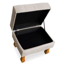 Puff decorativo retrô baú 60cm suede