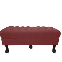 Puff Decorativo Retro LuizXV sem Baú Suede Rosé 1m para sala