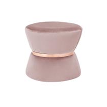 Puff Decorativo Sala de Estar 45cm Dhaka Veludo Rosê G15 - Gran Belo Puff Decorativo Sala de Estar 45cm Dhaka Veludo Rosê G15 - Gran Belo