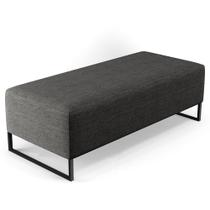 Puff Decorativo Sala de Estar Bali W01 Base Ferro 120x50 cm Linho Cinza Escuro - Lyam Decor Puff Decorativo Sala de Estar Bali W01 Base Ferro 120x50 cm Linho Cinza Escuro - Lyam Decor