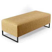 Puff Decorativo Sala de Estar Bali W01 Base Ferro 120x50 cm material sintético Fendi - Lyam Decor Puff Decorativo Sala de Estar Bali W01 Base Ferro 120x50 cm material sintético Fendi - Lyam Decor