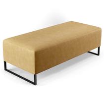 Puff Decorativo Sala de Estar Bali W01 Base Ferro 120x50 cm material sintético Fendi - Lyam Decor