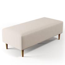 Puff Decorativo Sala de Estar Bali W01 Pés Palito 120x50 cm Linho Cru - Lyam Decor Puff Decorativo Sala de Estar Bali W01 Pés Palito 120x50 cm Linho Cru - Lyam Decor