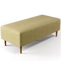 Puff Decorativo Sala De Estar Bali W01 Pés Palito 120x50cm material sintético Casco Fendi - Lyam Decor