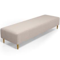 Puff Decorativo Sala de Estar Bali W01 Pés Palito 210x60cm Bouclê Creme - Lyam Decor Puff Decorativo Sala de Estar Bali W01 Pés Palito 210x60cm Bouclê Creme - Lyam Decor