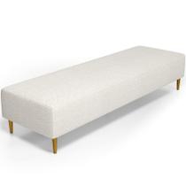 Puff Decorativo Sala de Estar Bali W01 Pés Palito 210x60cm Linho Champagne - Lyam Decor Puff Decorativo Sala de Estar Bali W01 Pés Palito 210x60cm Linho Champagne - Lyam Decor