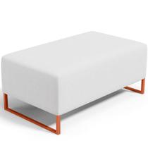 Puff Decorativo Sala De Estar Cléo 90cm Base De Ferro Cobre W01 Corano Branco - Lyam Decor Puff Decorativo Sala De Estar Cléo 90cm Base De Ferro Cobre W01 Corano Branco - Lyam Decor