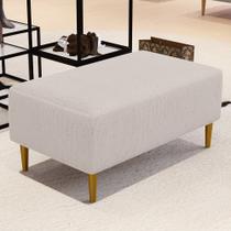 Puff Decorativo Sala de Estar Cléo Pés Palito 90 cm Linho Bege - Lyam Decor Puff Decorativo Sala de Estar Cléo Pés Palito 90 cm Linho Bege - Lyam Decor
