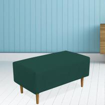 Puff Decorativo Sala de Estar Cléo Pés Palito 90 cm Suede Verde Musgo - Lyam Decor