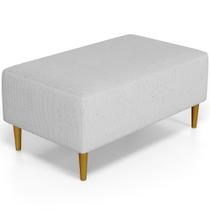 Puff Decorativo Sala de Estar Cléo W01 Pés Palito 90 cm Linho Cinza - Lyam Decor