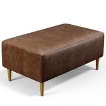 Puff Decorativo Sala de Estar Cléo W01 Pés Palito 90 cm material sintético Marrom - Lyam Decor Puff Decorativo Sala de Estar Cléo W01 Pés Palito 90 cm material sintético Marrom - Lyam Decor