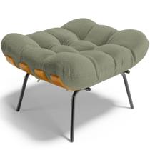 Puff Decorativo Sala De Estar Costela L02 Bouclê Oliva - Lyam Decor Puff Decorativo Sala De Estar Costela L02 Bouclê Oliva - Lyam Decor