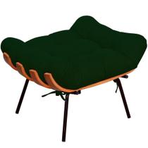 Puff Decorativo Sala de Estar Costela L02 Suede Verde Musgo - Lyam Decor