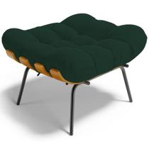 Puff Decorativo Sala de Estar Costela L02 Suede Verde Musgo - Lyam Decor Puff Decorativo Sala de Estar Costela L02 Suede Verde Musgo - Lyam Decor