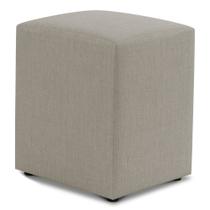 Puff Decorativo Sala de Estar Quadrado 36x47cm Linho Bege Claro - Abmaza