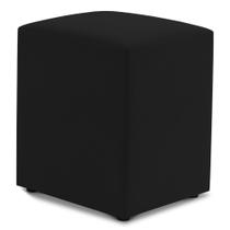 Puff Decorativo Sala de Estar Quadrado 36x47cm Suede Preto - Abmaza