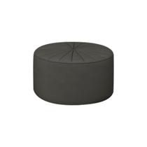 Puff Decorativo Sala De Estar Round Veludo Cinza G45 - Gran Belo