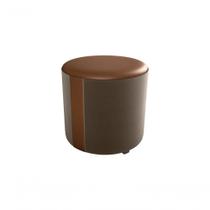 Puff Decorativo Sala Descando Copenhage Premium Veludo Marrom Matrix