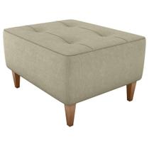 Puff Decorativo Sala Piva Veludo Light Milani Bege