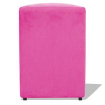Puff Decorativo Salão Recepção Quadrado Suede Rosa Pink Ec Móveis