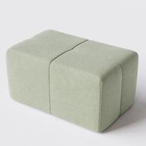 Puff Decorativo Santorini 50cm x 80cm em Linho Verde - Home Mobily
