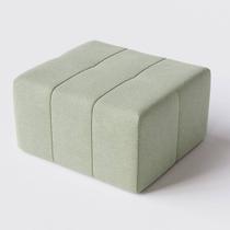 Puff Decorativo Santorini 75cm x 80cm em Linho Verde - Home Mobily