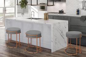 Puff Decorativo Sarah Sala E Recepção Metal Bronze Em Linho Puff Decorativo Sarah Sala E Recepção Metal Bronze Em Linho